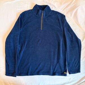 Life Is Good Men's Navy Quarter-Zip Fleece Pullover